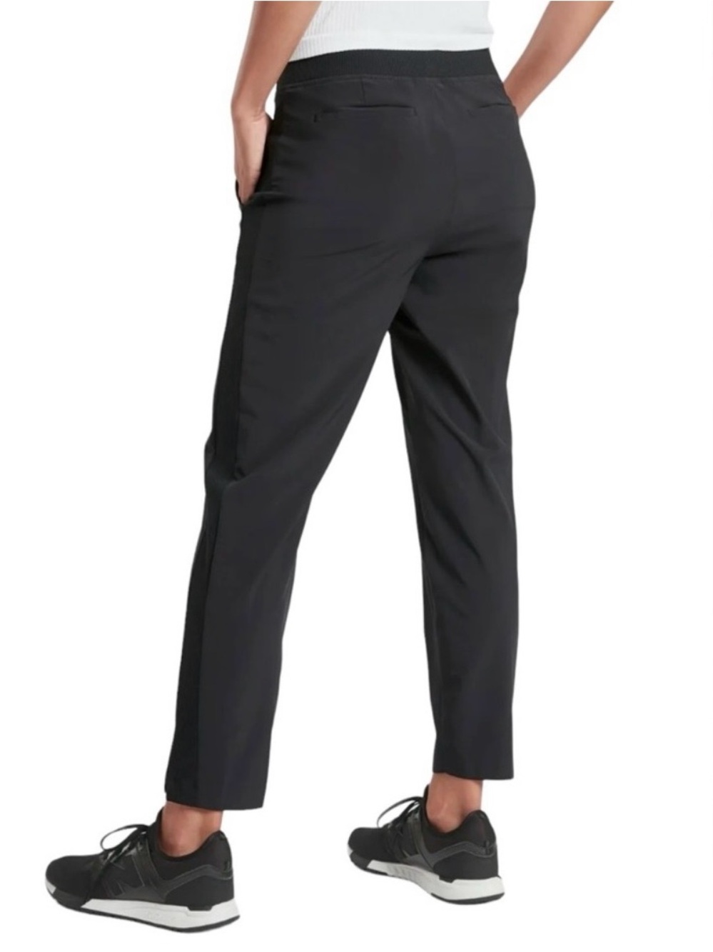 Athleta Brooklyn Mid Rise Black Ankle Pant Size 10